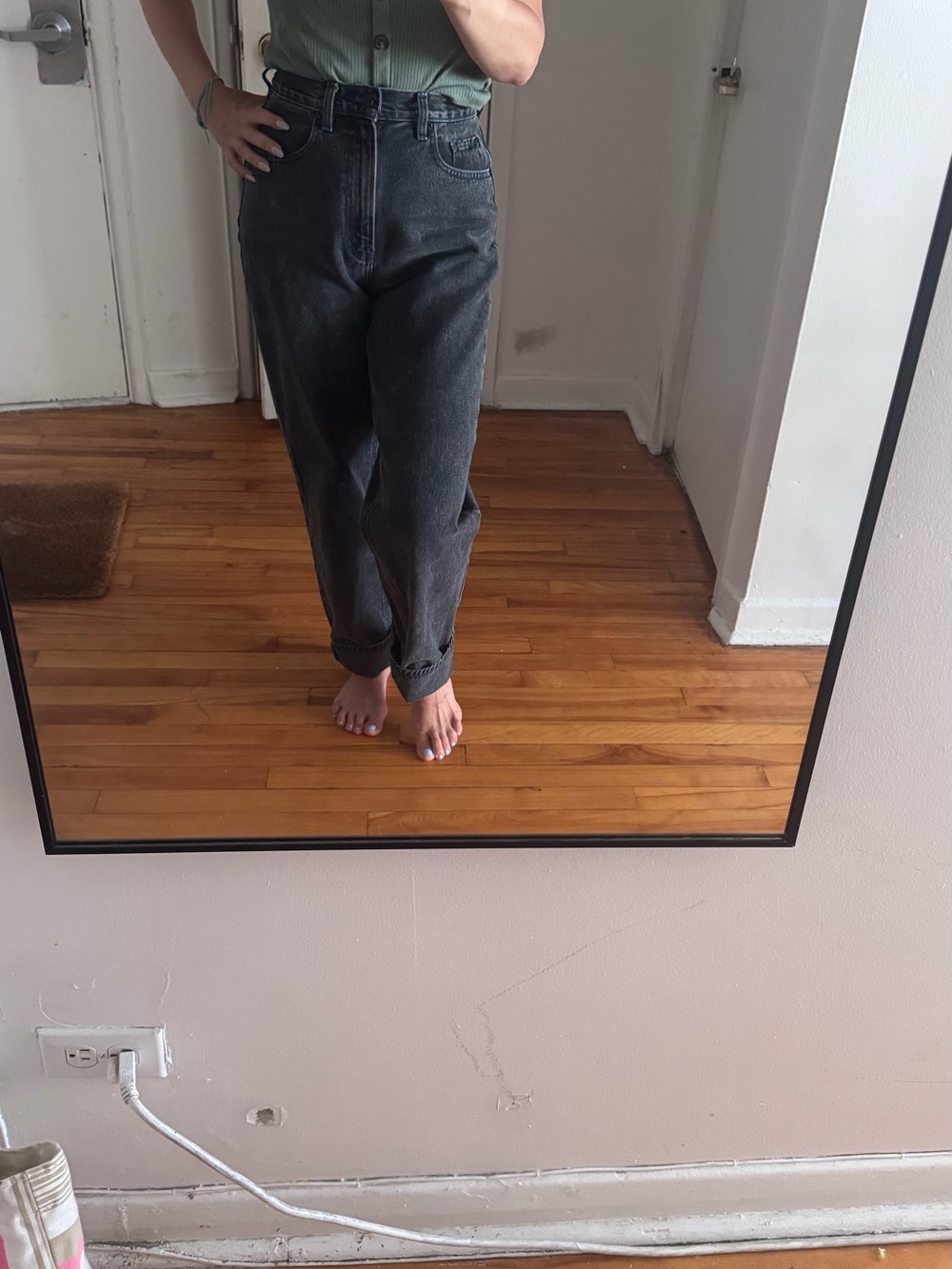 BDG Black Straight Slim Jeans - Picture 12 of 13